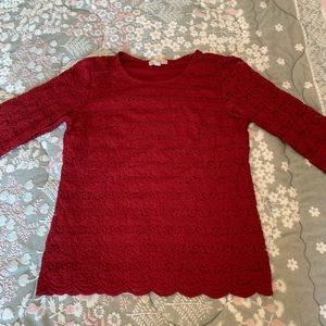 Red lace top
